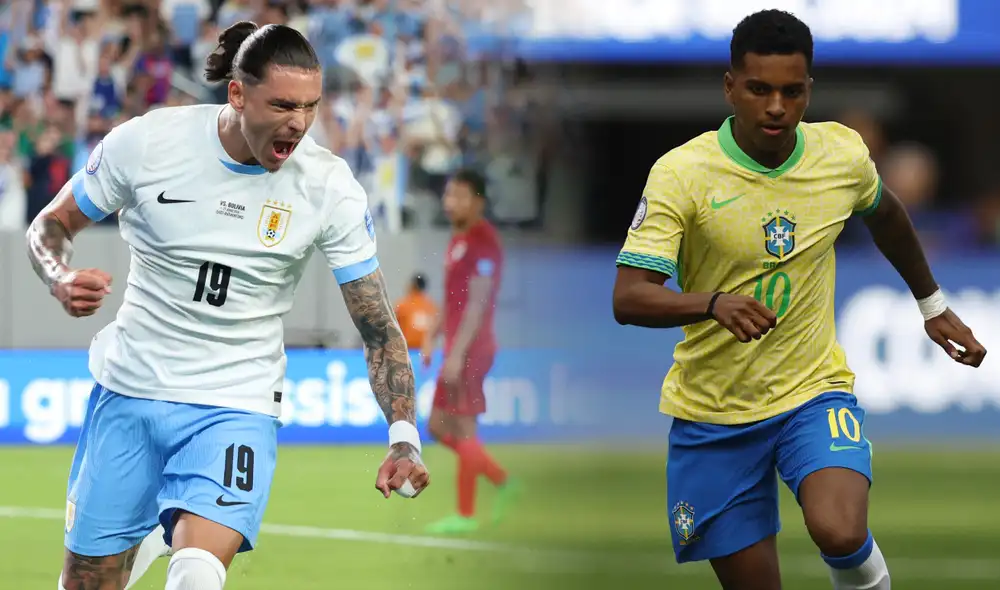 Uruguay y Brasil figuran entre las selecciones que más veces ganaron la Copa América. Foto: composición LR/AFP