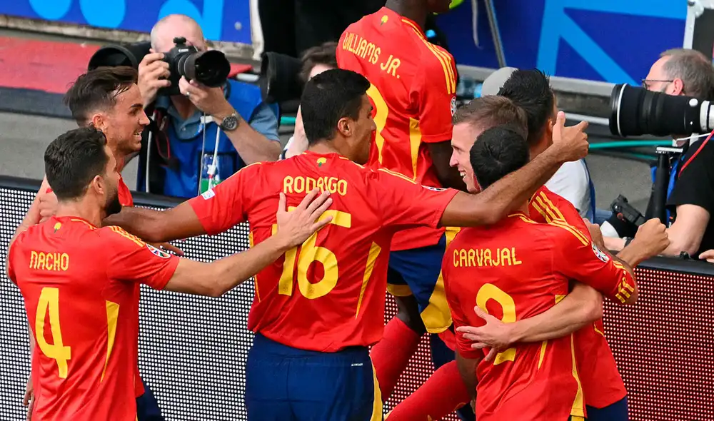 España consiguió su clasificación a las semifinales de la Eurocopa 2024. Foto: AFP