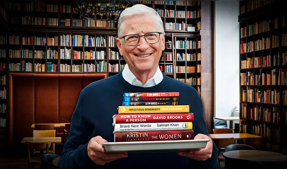 Uno de los cuatro libros recomendado por Bill Gates el 2024 fue el más vendido en Estados Unidos. Foto: Composición LR | La Nación | Clara Tuma Uno de los cuatro libros recomendado por Bill Gates el 2024 fue el más vendido en Estados Unidos. Foto: Composición LR | La Nación | Clara Tuma