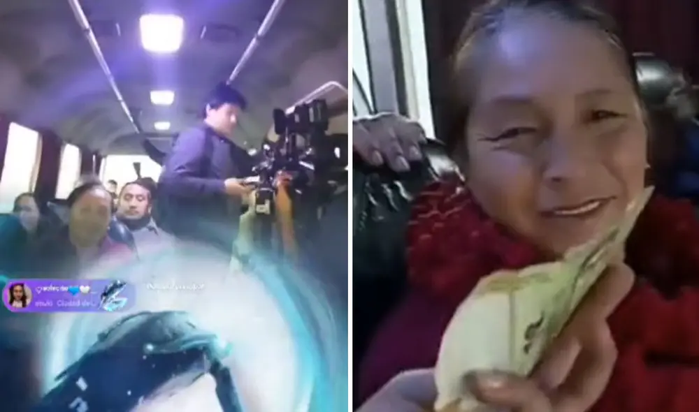 Pasajeros son premiados en efectivo. Foto: composición LR/ Latina/ TikTok Pasajeros son premiados en efectivo. Foto: composición LR/ Latina/ TikTok