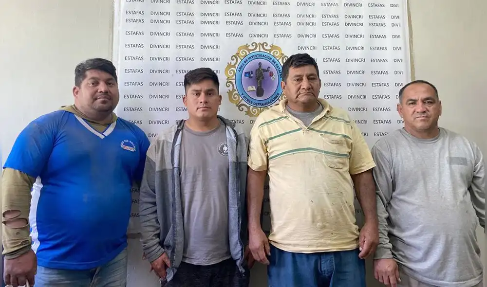 Chiclayo. Cuatro sujetos integrantes de banda dedicada a estafar fueron detenidos. Foto: La República Chiclayo. Cuatro sujetos integrantes de banda dedicada a estafar fueron detenidos. Foto: La República