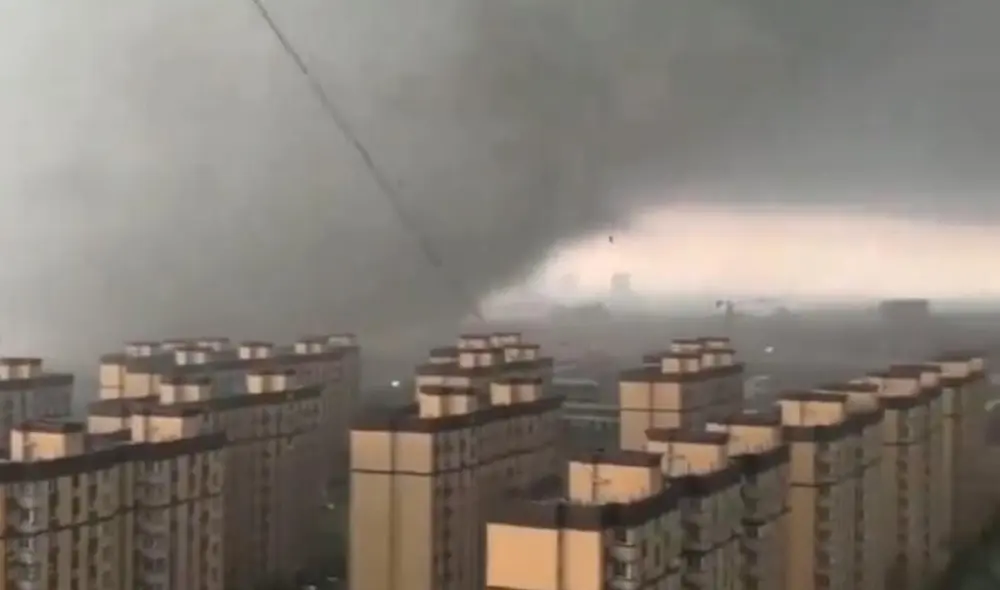 Este tornado se suma a un aumento de desastres naturales en China durante el mes de julio. Foto: difusión