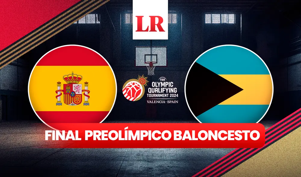 La final del Preolímpico de Baloncesto enfrentará a España vs. Bahamas, 2 quintetos que han ganado todos sus partidos. Foto: composición LR/Freepik