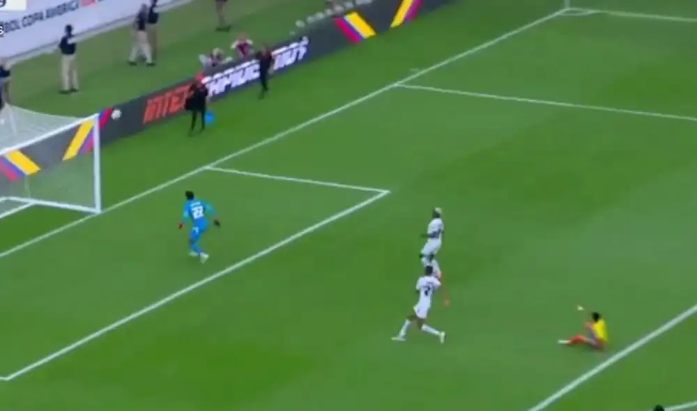 Luis Díaz convirtió el tercer tanto de Colombia sobre Panamá. Foto: captura/DSports