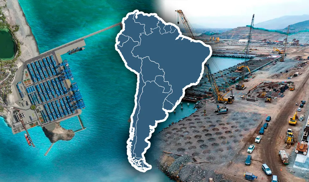 El 'megapuerto' de Chancay, en la costa central de Perú, se erige como un ambicioso proyecto que transformará las dinámicas comerciales de Sudamérica. Foto: Composición LR/MEF/Gobierno del Perú. El 'megapuerto' de Chancay, en la costa central de Perú, se erige como un ambicioso proyecto que transformará las dinámicas comerciales de Sudamérica. Foto: Composición LR/MEF/Gobierno del Perú.