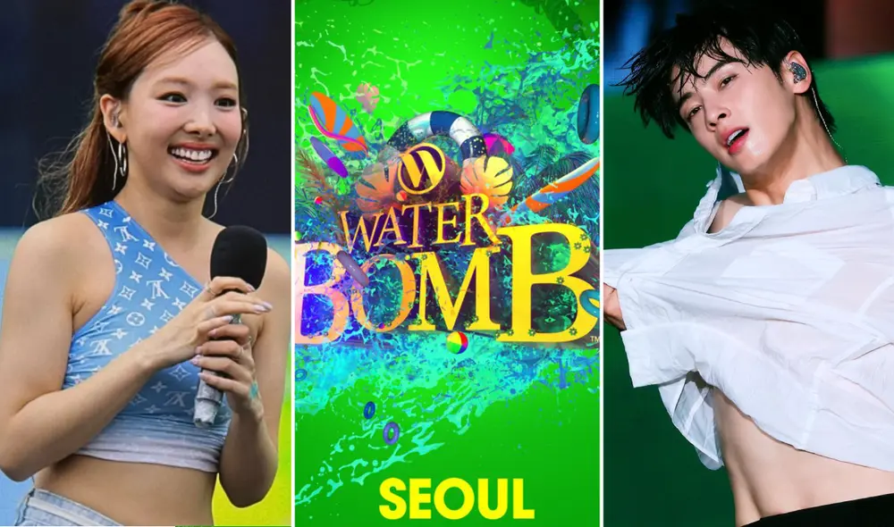 El festival Waterbomb Seoul 2024 se lleva a cabo durante el caluroso verano coreano. Foto: composición LR/X difusión/bomba_de_agua_seoul