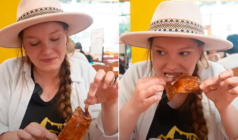 Extranjera se animó a probar el cuy peruano en su visita a un restaurante en Cusco. Foto: composición LR (YouTube 'Vera de Ucrania'). Extranjera se animó a probar el cuy peruano en su visita a un restaurante en Cusco. Foto: composición LR (YouTube 'Vera de Ucrania').