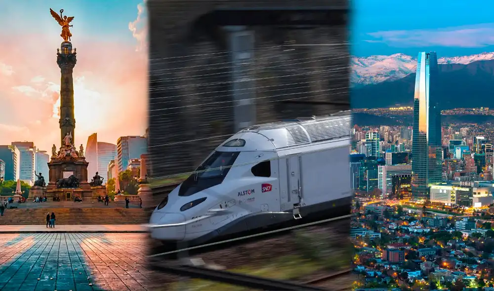 Países como México y Chile ya desarrollan proyectos de trenes de alta velocidad. Foto: composición LR / Hotel Geneve / AFP / Chile Travel