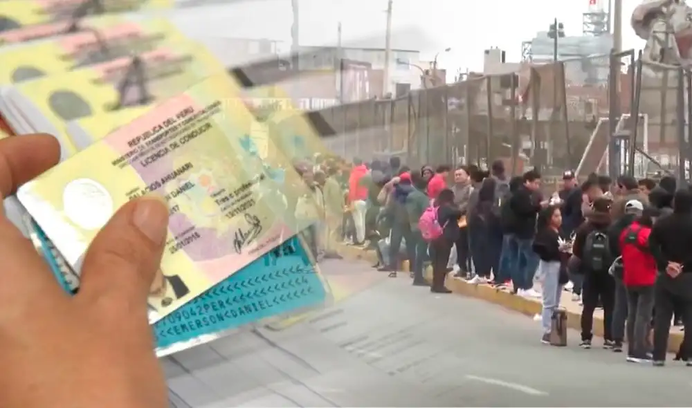 Colas se produjeron en los exteriores del departamento de Transportes del Callao. Conductores de mototaxis ahora no necesitan Foto: composición LR/América TV