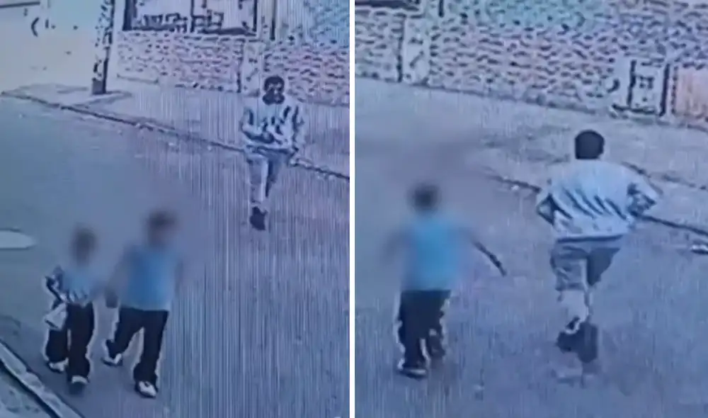 Niño persigue a delincuente en vía pública. Foto: difusión