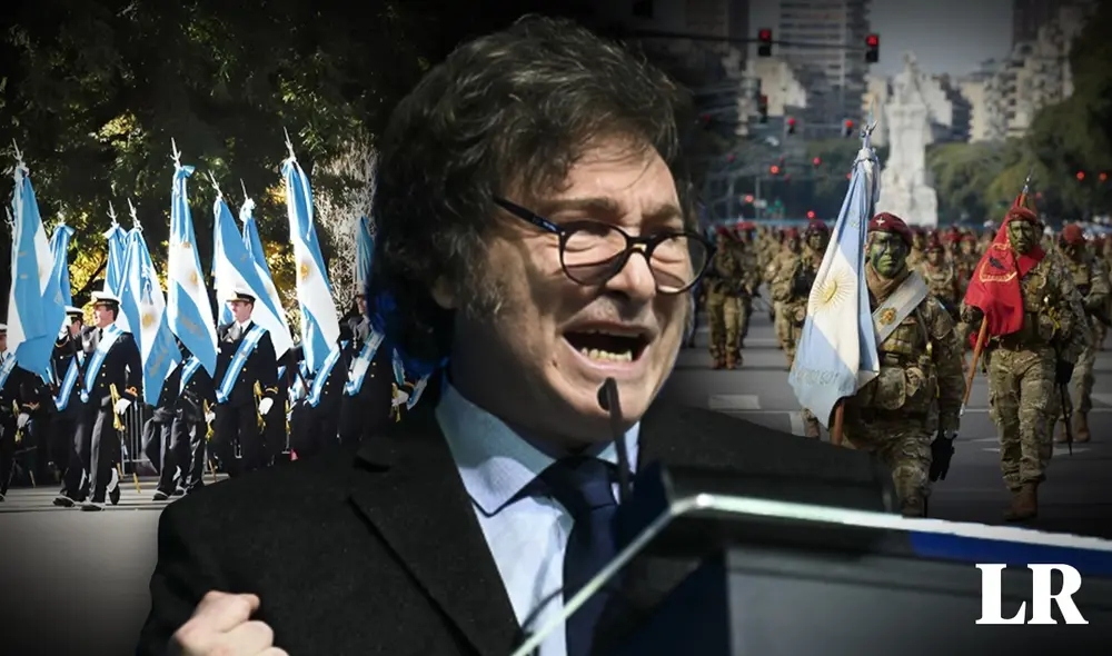 En su primer año de Gobierno, Javier Milei participa en todos los actos del 9 de julio en Argentina. Foto: composición de Fabrizio Oviedo/LR/AFP.