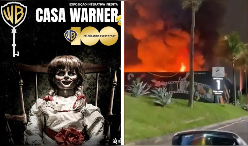 La Casa Warner de Brasil se incendió con artículos de varias películas y series, pero no hubo víctimas. Foto: composición LR/ Casa Warner/Instagram/ O Globo