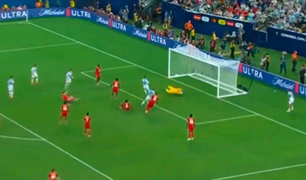 Lionel Messi anoto el segundo gol ante Canadá en la semifinal de la Copa América 2024. Foto: Captura-DSports