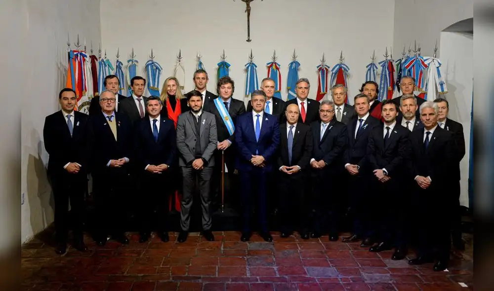 Javier Milei con gobernadores alineados Javier Milei con gobernadores alineados