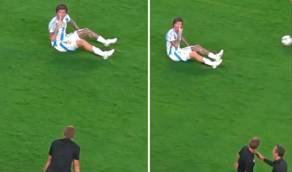 Rodrigo De Paul es titular en Argentina. Foto: composición GLR/captura de TyC Sports.