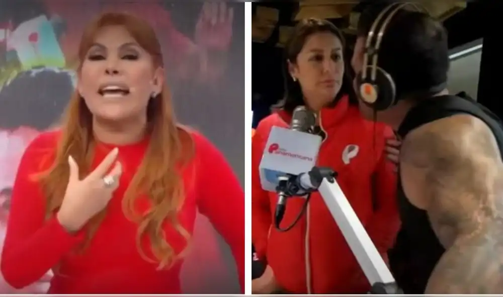 Magaly Medina y su opinión sobre Christian Domínguez y Karla Tarazona. Foto: composición LR/ Magaly TV Magaly Medina y su opinión sobre Christian Domínguez y Karla Tarazona. Foto: composición LR/ Magaly TV