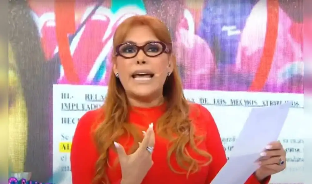 La ‘Urraca’ le pidió a la ministra de la Mujer que se concentre en los problemas serios del país. Foto: Captura de pantalla/ Magaly TV, la firme