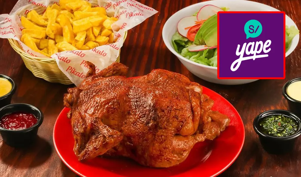 La promoción de pollo a la brasa a S/9,90 solo está disponible hasta hoy 10 de julio o agotar stock. Foto: composición LR/Yape/Píkalo