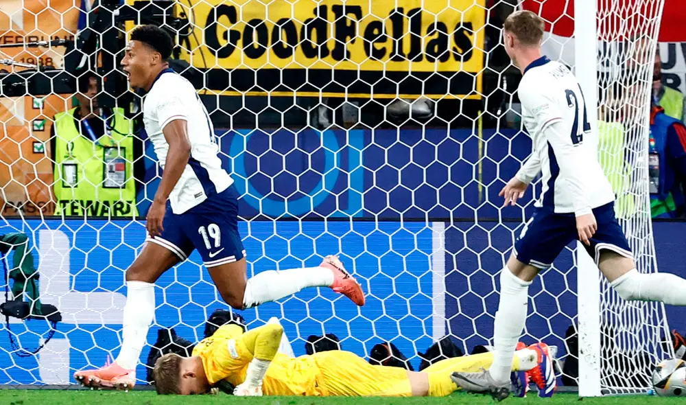 Inglaterra venció 2-1 a Países Bajos y avanzó a la final de la Eurocopa 2024. Foto: AFP