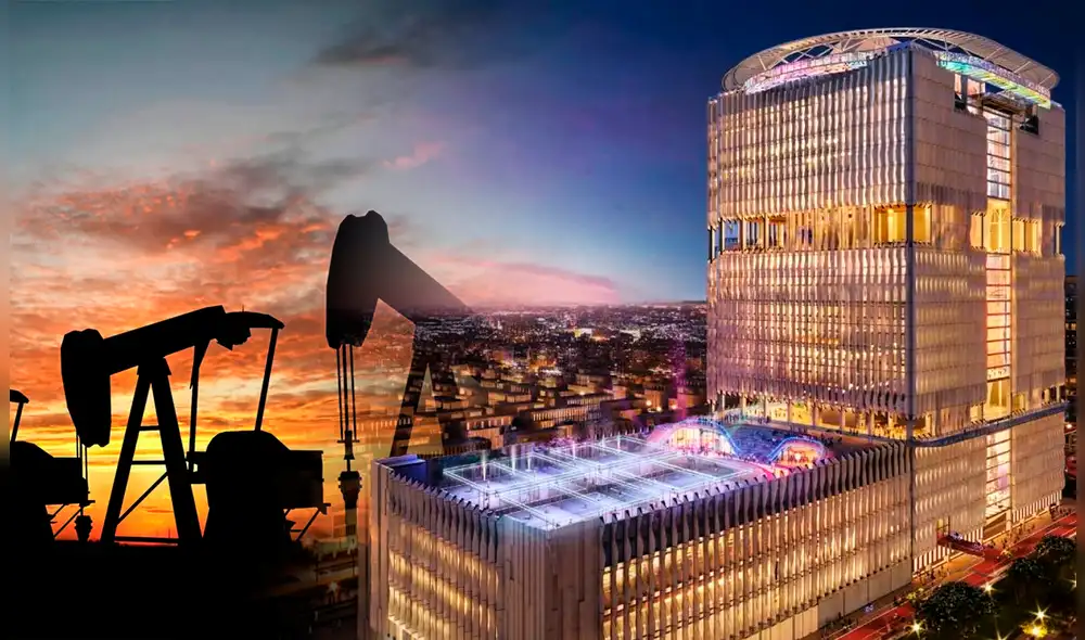 La torre, situada en Riad, será la más alta en su categoría con 130 metros de altura y contará con un complejo deportivo de más de 84.000 metros cuadrados de superficie. Foto: Composición LR/SBF/The Conversation. La torre, situada en Riad, será la más alta en su categoría con 130 metros de altura y contará con un complejo deportivo de más de 84.000 metros cuadrados de superficie. Foto: Composición LR/SBF/The Conversation.