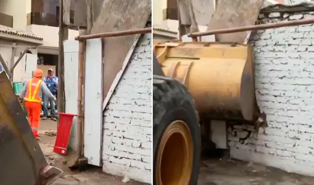 Tras la demolición de muro,  el alcalde de Surco destacó importancia de embellecer y mejorar calidad de vida en el distrito. Foto: composición LR/Andina