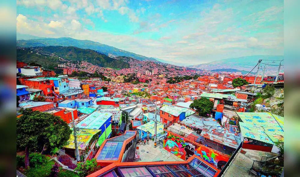 Comuna 13, uno de los sitios más visitados en la ciudad de Medellín. Foto: Carlos Rivera