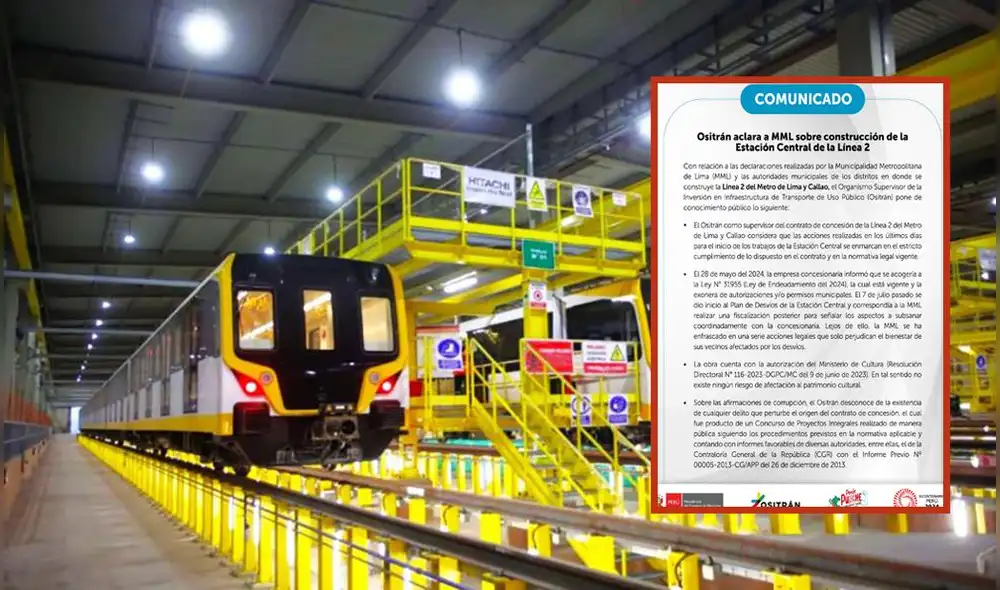 Ositrán sostiene que los trabajos de la Estación Central al contrato y normal legal. Foto: composición LR/PerúRetail/Ositrán