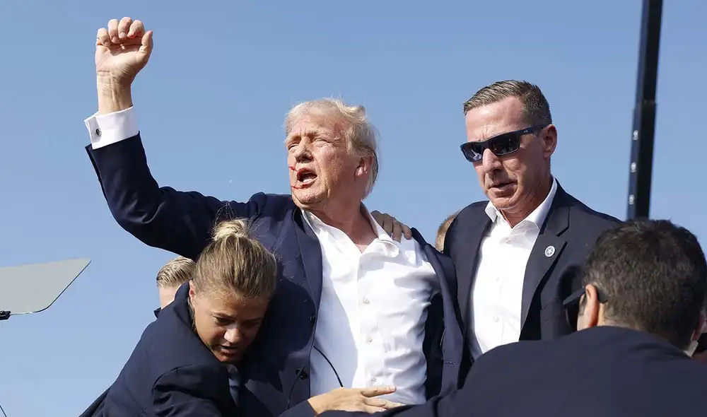 Trump resultó herido tras tiroteo en EE. UU. Foto: AFP