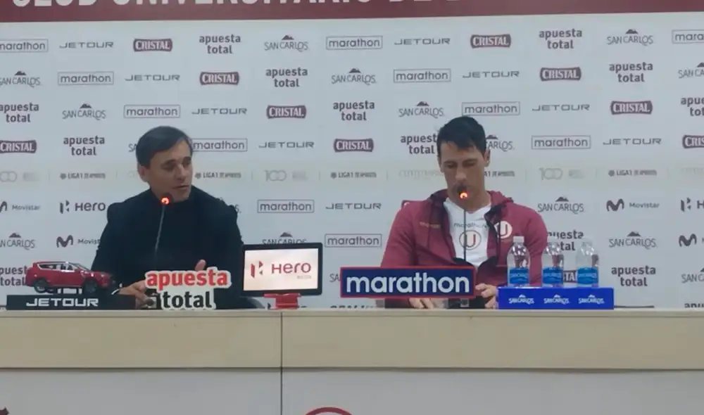 Fabián Bustos dedica este triunfo a los hinchas que son los que merecían tiempo atrás todo lo que le pasa a la 'U'. Foto: Sebastián Reategui