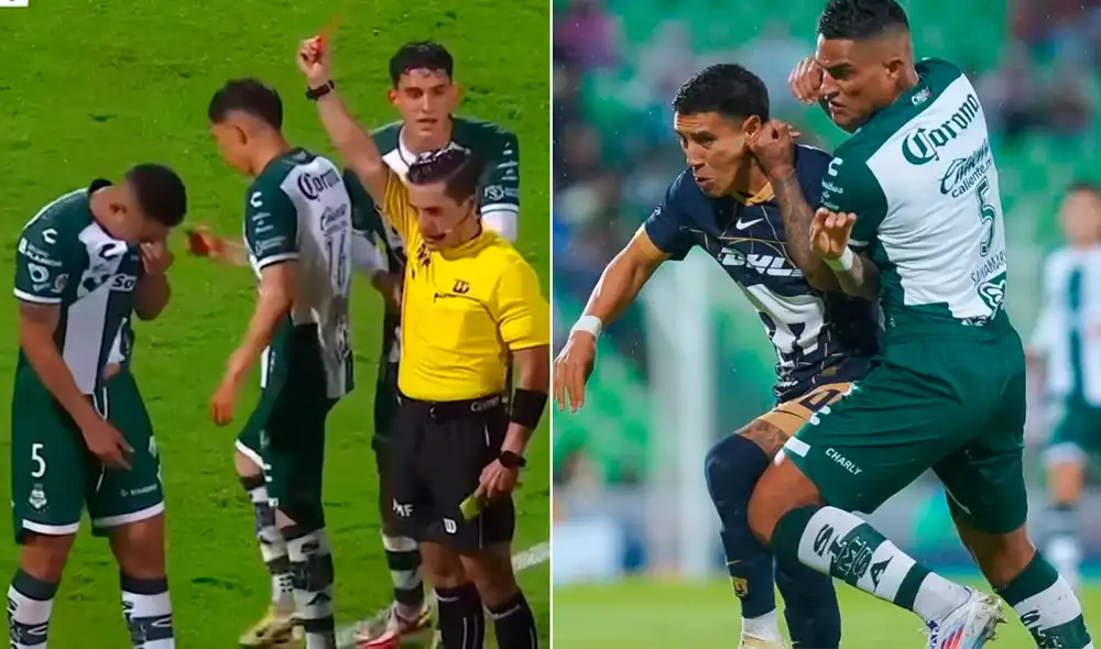 Anderson Santamaria fichó por Santos Laguna a inicios de la temporada 2024/2025. Foto: Composición LR/Captura-TUDN/Pumas