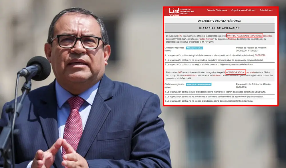 Alberto Otárola se encuentra comprendido en investigación por muertes en protestas contra Dina Boluarte. Foto: composición LR