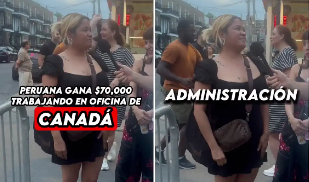 Joven peruana revela que trabaja en la administración en Canadá. Foto: composición LR/TikTok