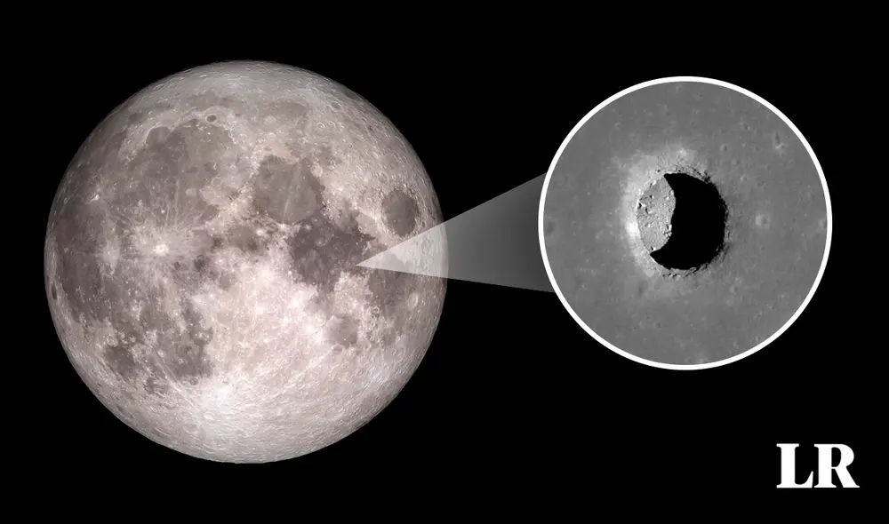 Según el estudio científico, en la Luna habría varias aberturas subterráneas. Foto: composiciónLR/Jazmin Ceras/Nature Astronomy/NASA Según el estudio científico, en la Luna habría varias aberturas subterráneas. Foto: composiciónLR/Jazmin Ceras/Nature Astronomy/NASA