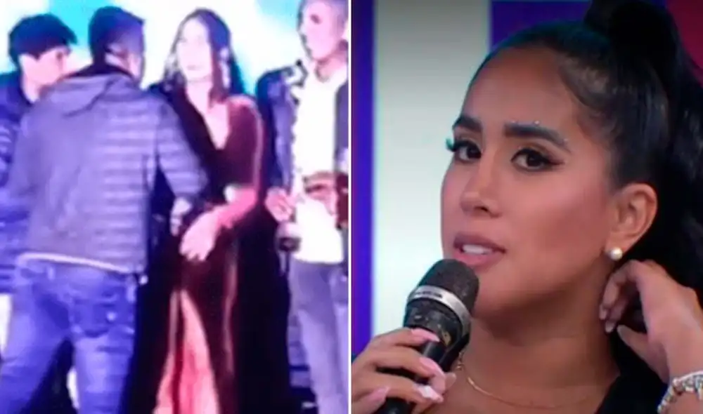 Melissa Paredes se presentó en un evento en Arequipa el último sábado 13 de julio. Foto: Composición LR/Captura Instagram/Captura América TV