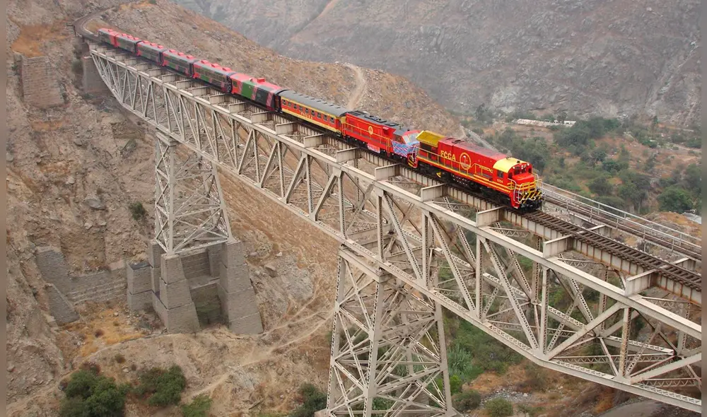 El Ferrocarril Central Andino cubre 535 km de vía férrea de Lima - Huancayo - Cerro de Pasco        Foto: Andina