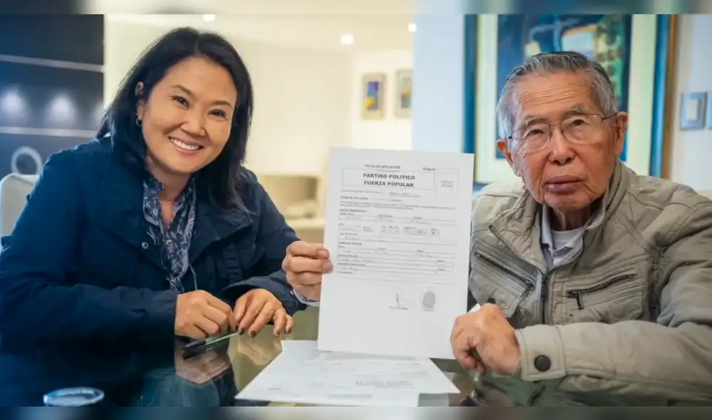 Alberto Fujimori primero se afilió a Fuerza Popular. Luego Keiko Fujimori anunció su postulación.