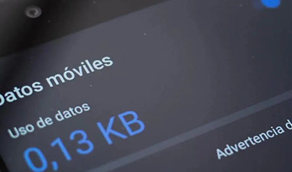 En ocasiones, puede ser necesario establecer un límite de datos para que la opción de advertencia sea visible. Foto: Digital Trends Español.
