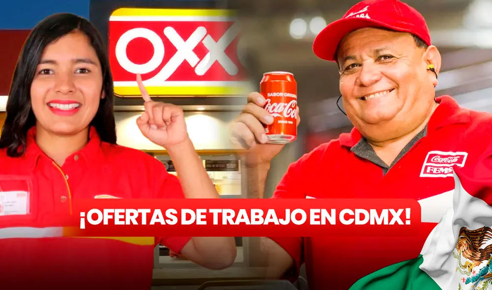 Mira las mejores ofertas de trabajo en la Feria de Empleo CDMX 2024. Foto: OXXO / Coca Cola Mira las mejores ofertas de trabajo en la Feria de Empleo CDMX 2024. Foto: OXXO / Coca Cola
