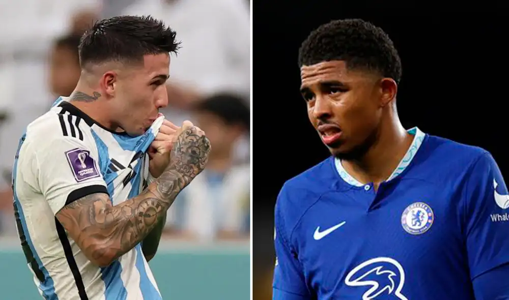 De todos los jugadores del club blue, Wesley Fofana fue quien mostró el rechazo más tajante a la conducta de Enzo Fernández. Foto: composición de LR/AFP/Chelsea De todos los jugadores del club blue, Wesley Fofana fue quien mostró el rechazo más tajante a la conducta de Enzo Fernández. Foto: composición de LR/AFP/Chelsea