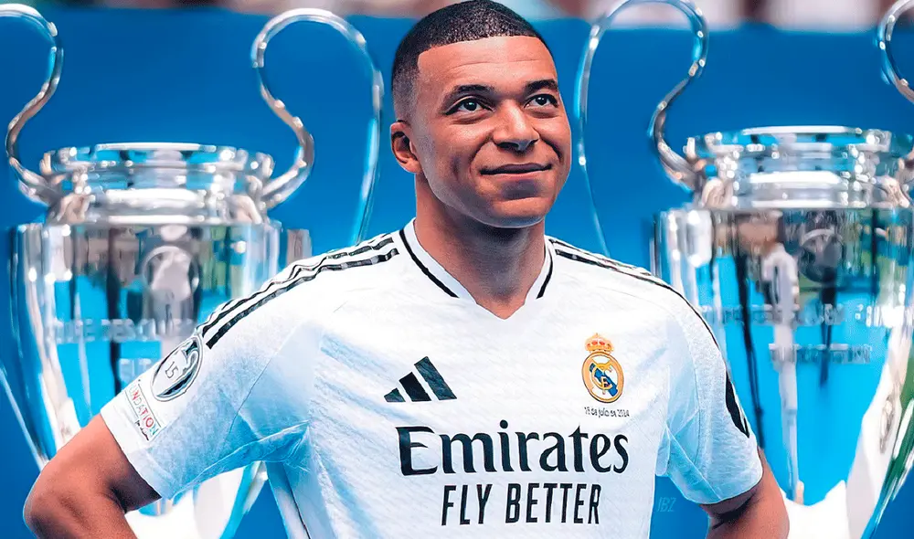 Kylian Mbappé es nuevo jugador del Real Madrid y fue presentado a lo Cristiano Ronaldo. Foto: Real Madrid