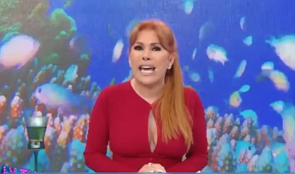 Magaly Medina llama la atención a su producción por equivocarse con las imágenes. Foto: captura ATV