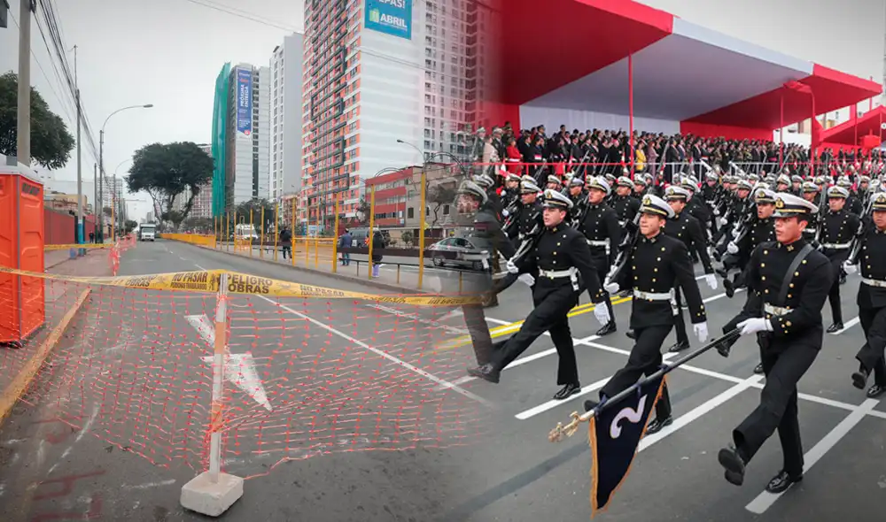 Las estructuras de metal para el Desfile Militar se armarán en ocho cuadras de la avenida Brasil. Foto: composición de Jazmin Ceras/La República/Andina Las estructuras de metal para el Desfile Militar se armarán en ocho cuadras de la avenida Brasil. Foto: composición de Jazmin Ceras/La República/Andina