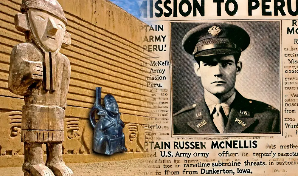 El coronel Russell McNellis vino a Perú por una misión militar, obteniendo de regalo las piezas históricas. Foto: Composición LR