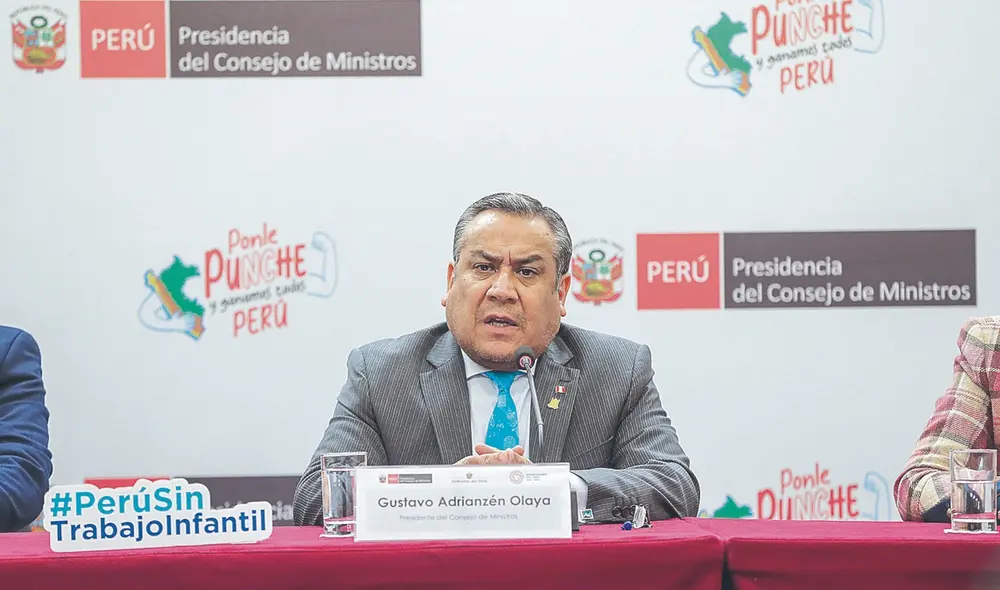 Gustavo Adrianzén también defendió al ministro del Interior, Juan José Santiváñez. Foto: PCM