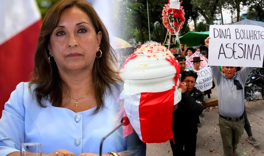 Féretro de Leonardo Hancco Chacca, fallecido durante las protestas en Ayacucho, el 18 de diciembre de 2022. Foto: composiciónLR/Reuters/difusión