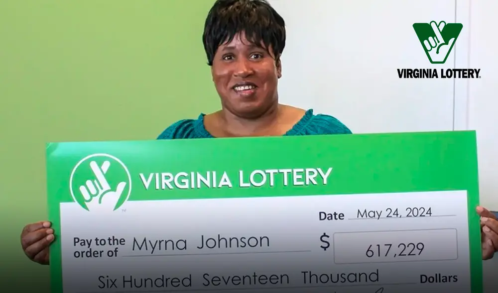Myrna Johnson ganó más 600.000 dólares de la Lotería de Virginia. Foto: Lotería de Virginia Myrna Johnson ganó más 600.000 dólares de la Lotería de Virginia. Foto: Lotería de Virginia