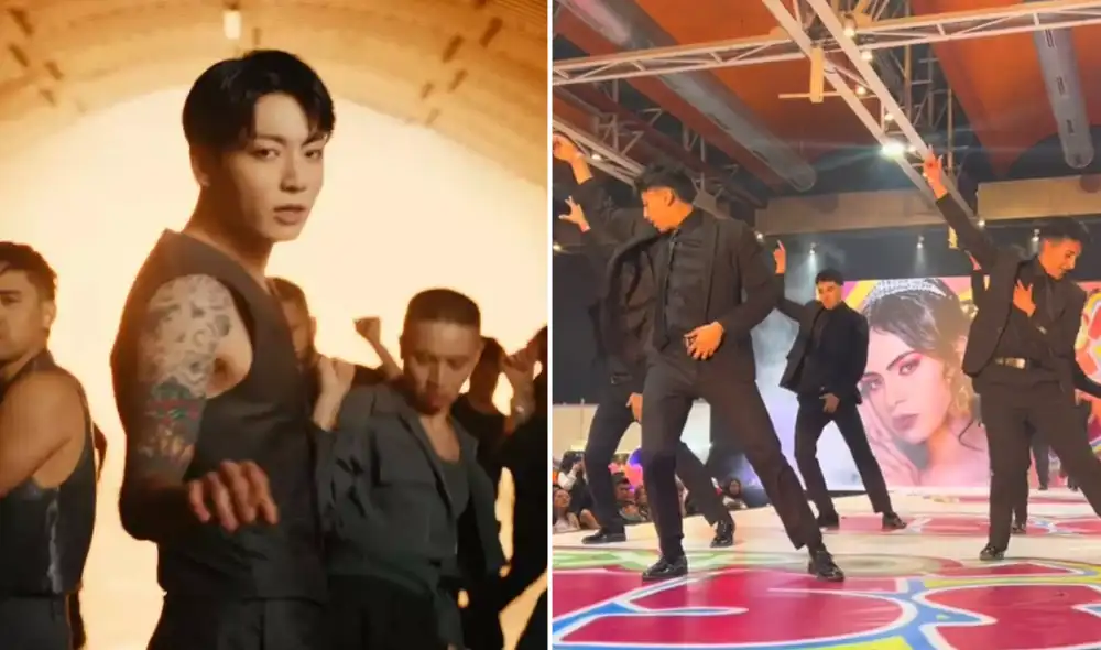 Los chambelanes mexicanos impactan con sus pasos de baile al mismo estilo k-pop. Foto: composición LR/HYBE/captura TikTok/Interdacevals1