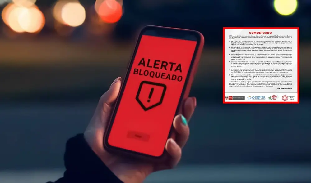 En nuestro país se roban de 6.500 a 4.200 teléfonos celulares al día, según Osiptel. Foto: composición LR/Comex/X/MinisterioDelinterior