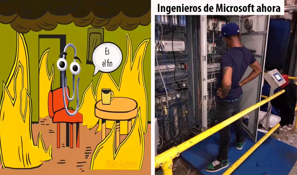 Los usuarios en las redes sociales no tardaron en generar los más graciosos memes ante el caos informático mundial. Foto: composición LR/X