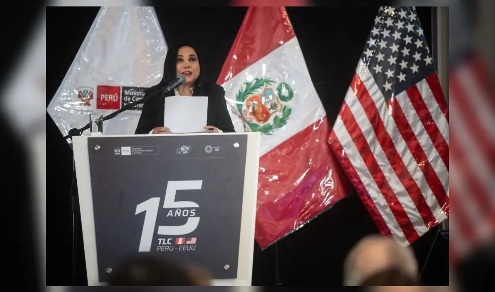 Ministra Elizabeth Galdo. Durante los 15 años de vigencia, más de 9.254 empresas peruanas han incursionado por primera vez en el mercado estadounidense. Foto: Mincetur